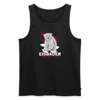 Eisbader coolest Eisbär Kneipp Winterschwimmen - Männer Premium Bio Tank Top - Schwarz - Vorne - AI Model Male 178 light (178cm)