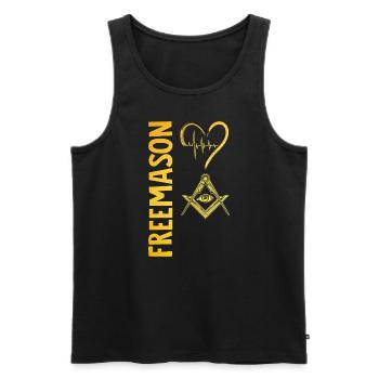 Masonic Freemasonry Fraternal - Männer Premium Bio Tank Top - Schwarz - Vorne - AI Model Male 178 light (178cm)
