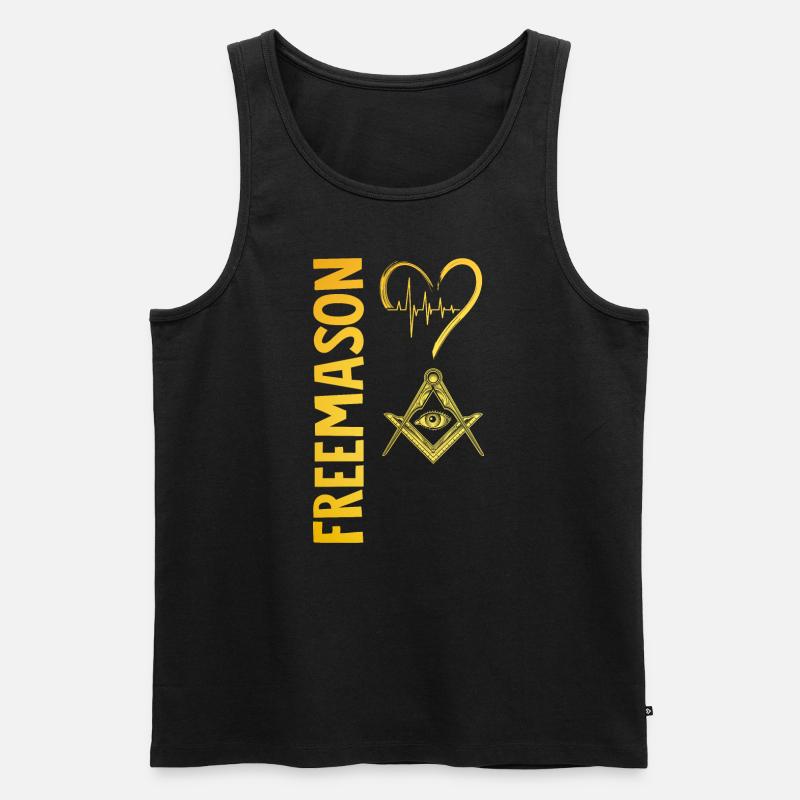 Masonic Freemasonry Fraternal - Männer Premium Bio Tank Top - Schwarz