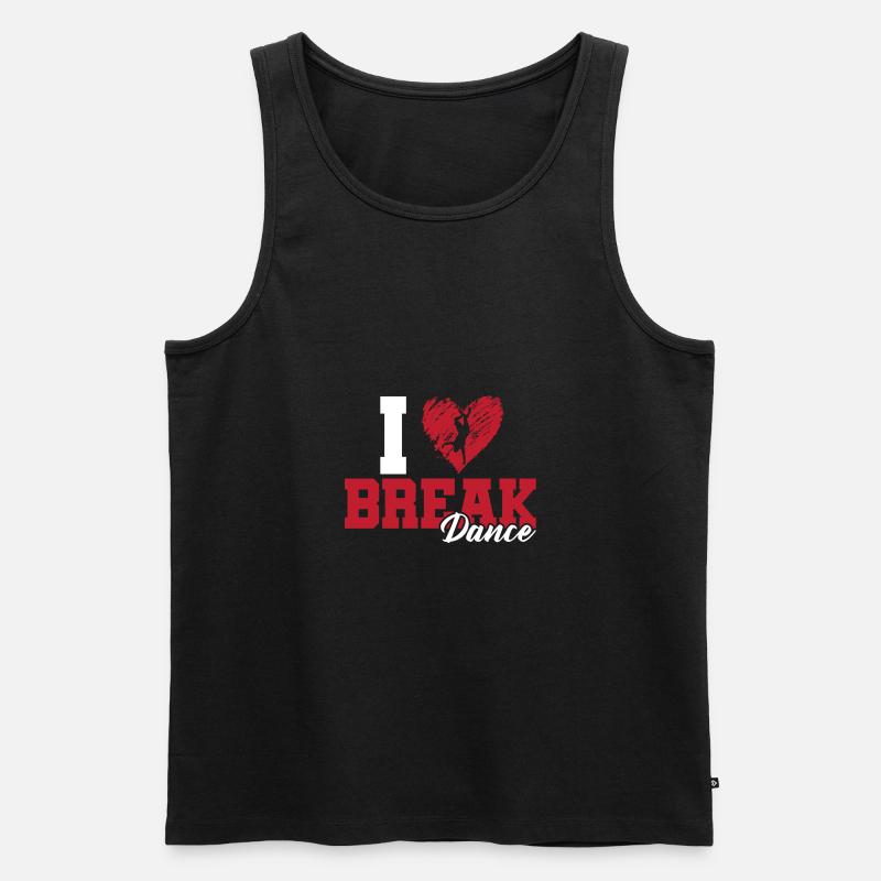 ich liebe breakdance - Männer Premium Bio Tank Top - Schwarz