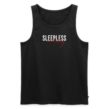 sleepless overthinking - Männer Premium Bio Tank Top - Schwarz - Vorne - Michal (187cm)