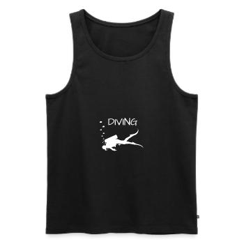 diving - Männer Premium Bio Tank Top - Schwarz - Vorne - Michal (187cm)