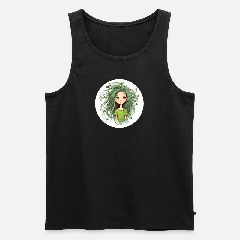 Waldfee grün - Männer Premium Bio Tank Top - Schwarz