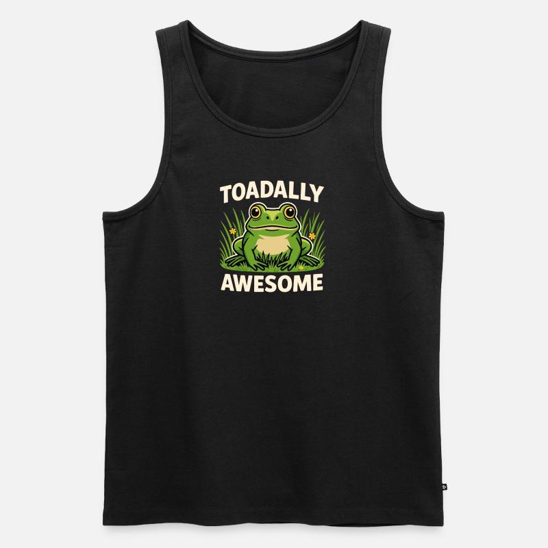 Frog awesome - Männer Premium Bio Tank Top - Schwarz