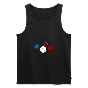 Boccia - petanque - Men's Premium Organic Tank Top - black - Front - AI Model Male 178 light (178cm)