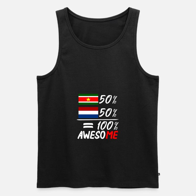Half Nederlander half Surinaams - Männer Premium Bio Tank Top - Schwarz