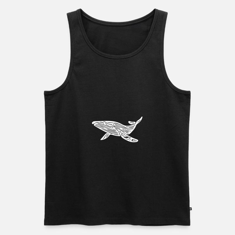 Vector Wal Silhouette - Männer Premium Bio Tank Top - Schwarz
