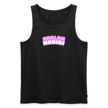 Shalom Habibi Jüdisch Moslem - Männer Premium Bio Tank Top - Schwarz - Vorne - AI Model Male 178 light (178cm)