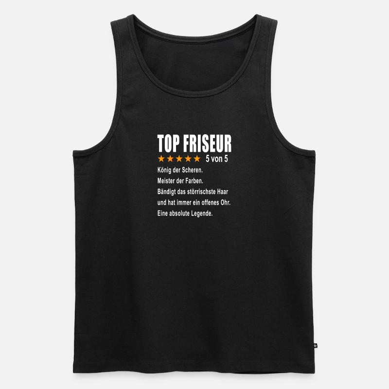 Top Friseur - Männer Premium Bio Tank Top - Schwarz