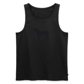 Boerboel Silhouette - Männer Premium Bio Tank Top - Schwarz - Vorne - Michal (187cm)