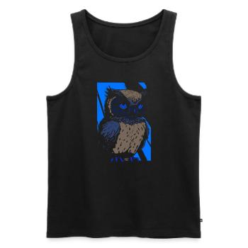 Nacht Wald Tier Eule Artsy Bird Wildlife - Männer Premium Bio Tank Top - Schwarz - Vorne - Michal (187cm)