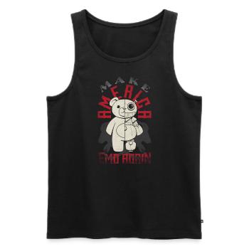 Emoticon Make America Emo Again Emocore Aesthetic - Men's Premium Organic Tank Top - black - Front - AI Model Male 178 light (178cm)