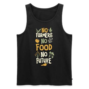 No Farmers No Food No Future Farmer Farmer - Men's Premium Organic Tank Top - black - Front - AI Model Male 178 light (178cm)