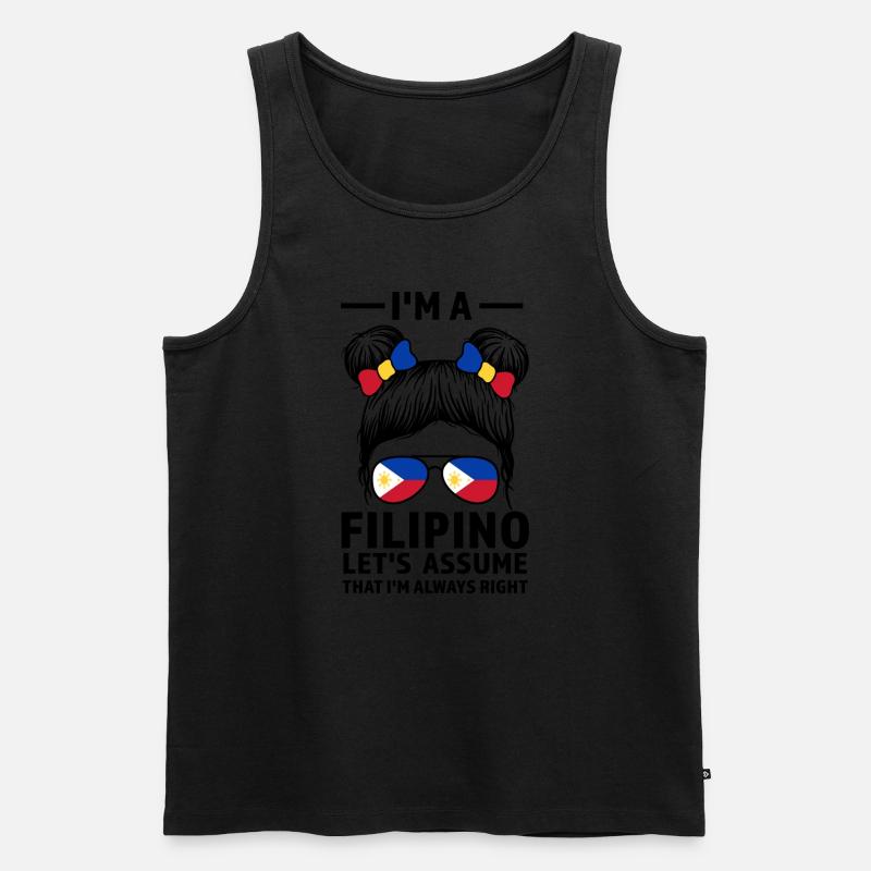 Philippinisch Filipino Philippinisches Geschenk - Männer Premium Bio Tank Top - Schwarz