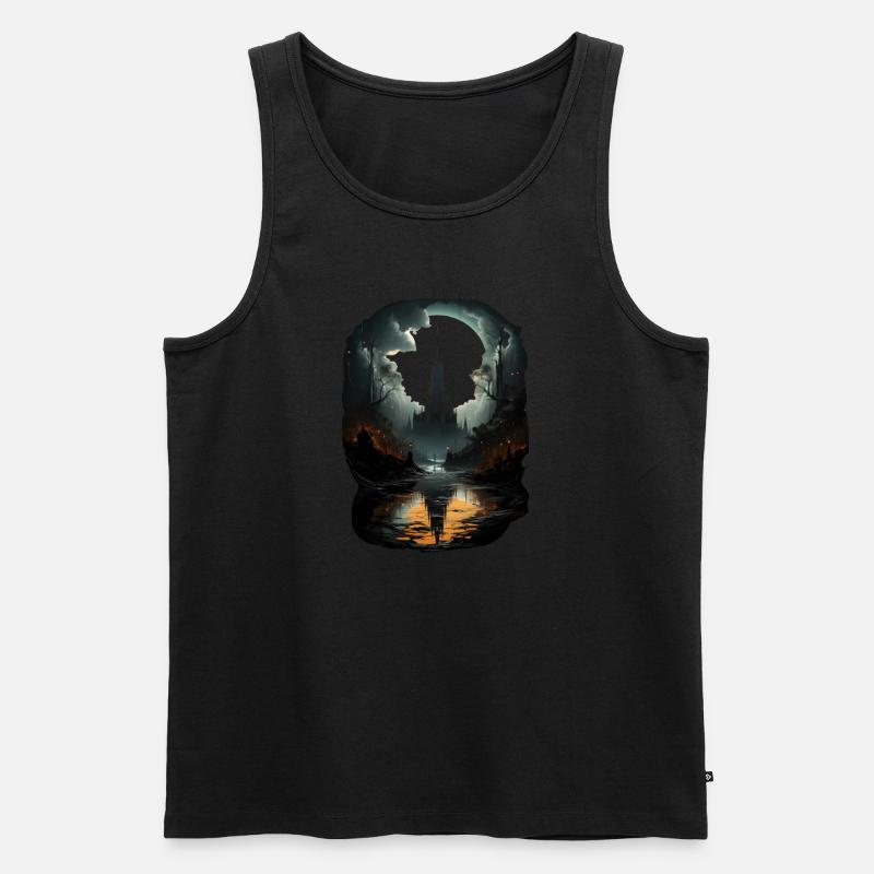 Gothic - Männer Premium Bio Tank Top - Schwarz