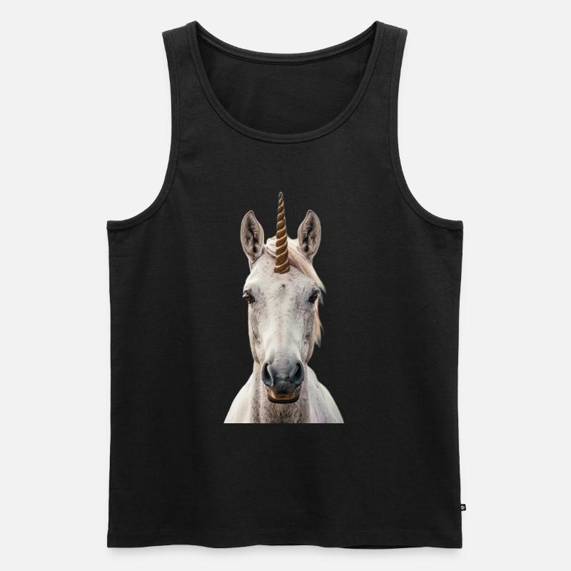 Einhorn - Männer Premium Bio Tank Top - Schwarz