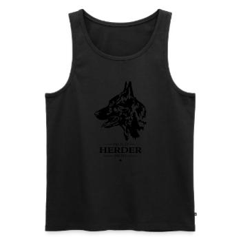 Berger Maman Chien Chien Wilsigns - Débardeur bio Premium Homme - noir - Devant - Michal (187cm)
