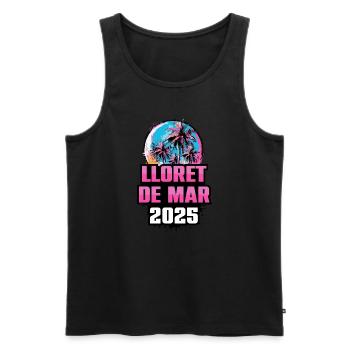 Lloret De Mar 2025 Palmen - Männer Premium Bio Tank Top - Schwarz - Vorne - Michal (187cm)