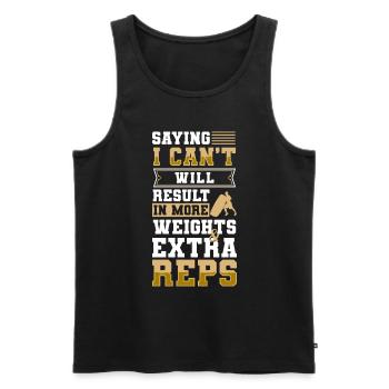 Fitness Trainer Endurance Job - Men's Premium Organic Tank Top - black - Front - Michal (187cm)