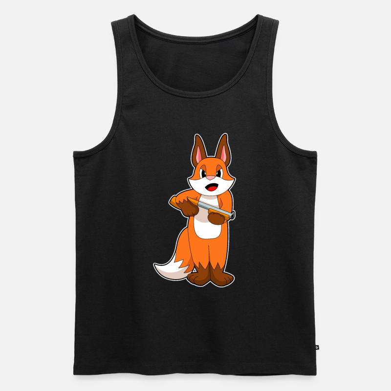 Fuchs Schrotflinte - Männer Premium Bio Tank Top - Schwarz