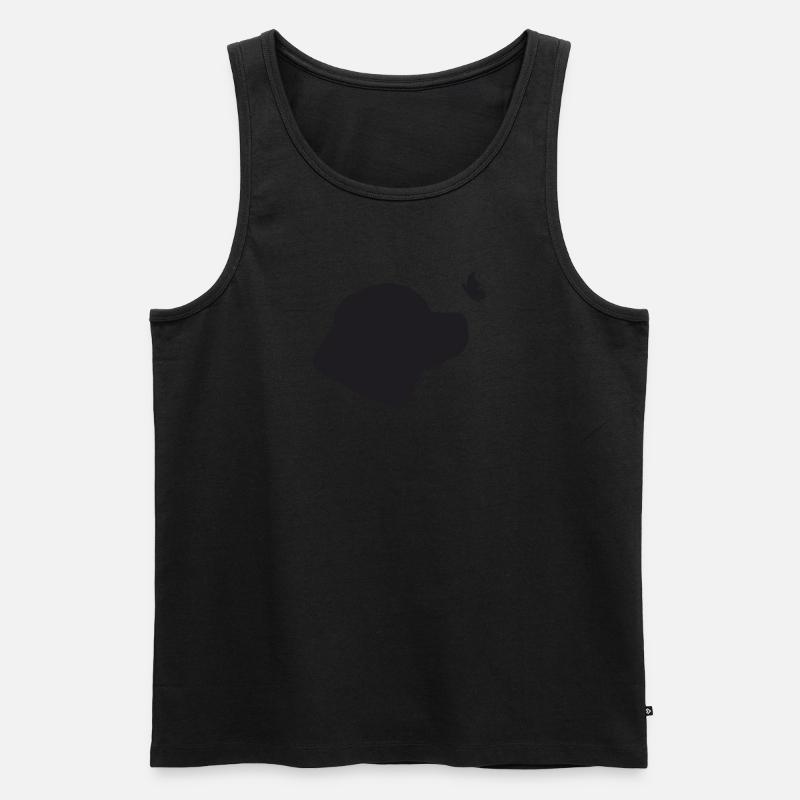 Rottweiler mit Schmetterling - Männer Premium Bio Tank Top - Schwarz