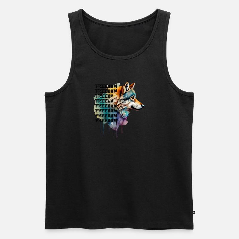 FREIHEITSWOLF - Männer Premium Bio Tank Top - undefined