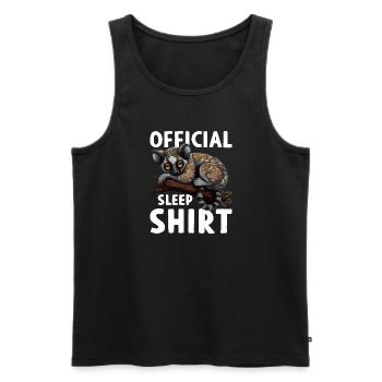 Lemur Katta Madagaskar Offizielles Schlafshirt - Männer Premium Bio Tank Top - Schwarz - Vorne - Michal (187cm)
