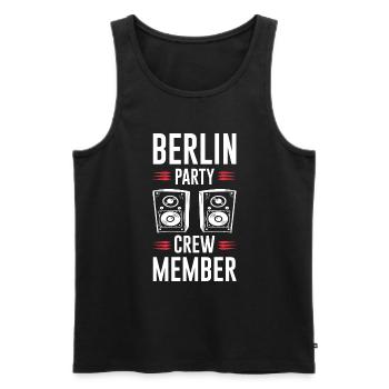 Berlin Party Crew - Männer Premium Bio Tank Top - Schwarz - Vorne - Michal (187cm)