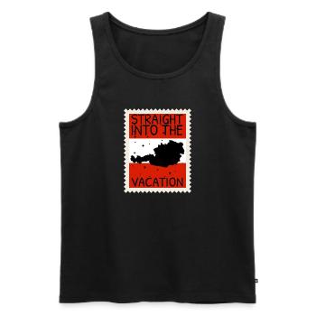 Austria Flag Austria Austrian Flag AT - Men's Premium Organic Tank Top - black - Front - AI Model Male 178 light (178cm)