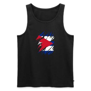 Kuba Flagge Karibik Urlaub Cuba Reise Havanna - Männer Premium Bio Tank Top - Schwarz - Vorne - AI Model Male 178 light (178cm)