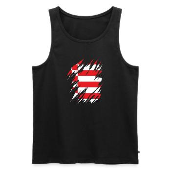 Bremen Flagge Bremer Fahne - Männer Premium Bio Tank Top - Schwarz - Vorne - AI Model Male 178 light (178cm)