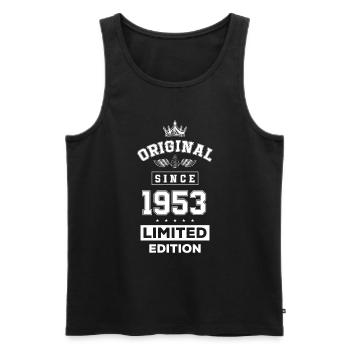 1953 limited edition Geburtstag - Männer Premium Bio Tank Top - Schwarz - Vorne - Michal (187cm)