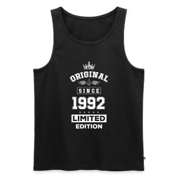 1992 limited edition birthday - Men's Premium Organic Tank Top - black - Front - Michal (187cm)
