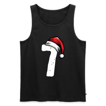 7 Numéro de Noël - Débardeur bio Premium Homme - noir - Devant - Michal (187cm)