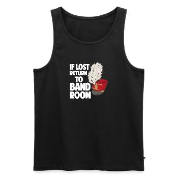 Bei Verlust zurück in den Bandraum Marching Band - Männer Premium Bio Tank Top - Schwarz - Vorne - AI Model Male 178 light (178cm)