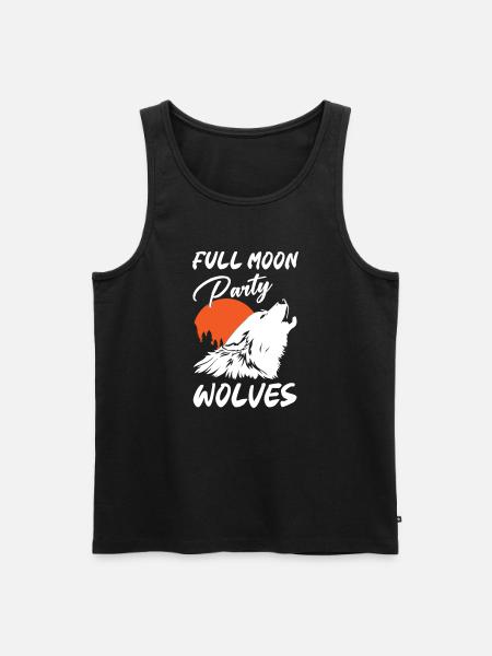 Full Moon Party Wolves - Men's Premium Organic Tank Top - black