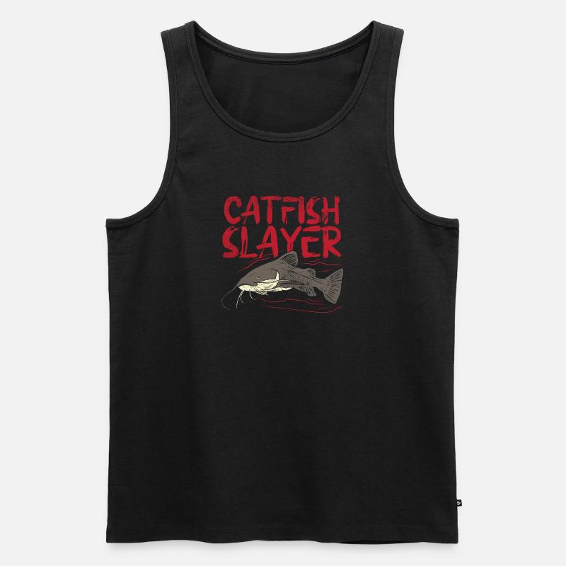 Wels-Töter - Männer Premium Bio Tank Top - Schwarz