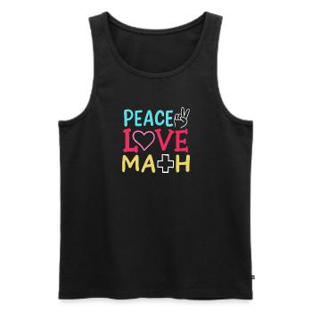 Frieden Liebe Mathematik - Männer Premium Bio Tank Top - Schwarz - Vorne - Michal (187cm)