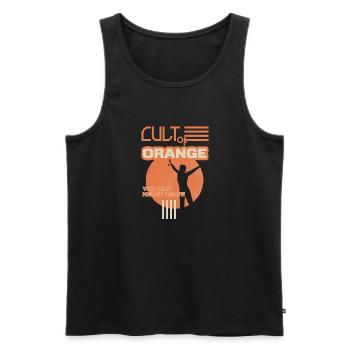 Cult of Orange - Oh Yeah - Men's Premium Organic Tank Top - black - Front - AI Model Male 178 light (178cm)