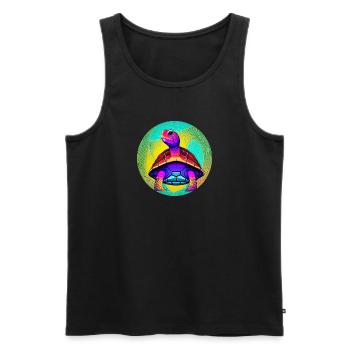 Schildkröte - Männer Premium Bio Tank Top - Schwarz - Vorne - Michal (187cm)