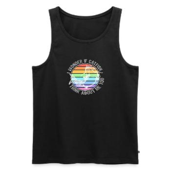 Welsfischer Welsfischen - Männer Premium Bio Tank Top - Schwarz - Vorne - Michal (187cm)
