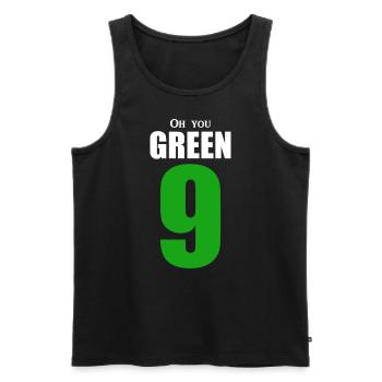 Denglisch - Spruch - lustig - Männer Premium Bio Tank Top - Schwarz - Vorne - Michal (187cm)