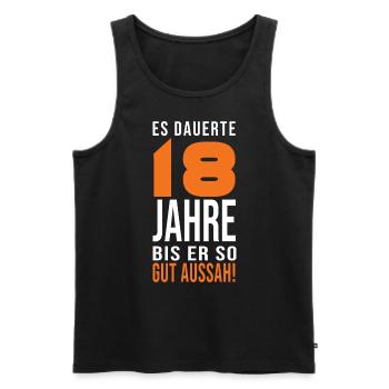 Geburtstag 18 18 Jahre a Es dauerte 18 Jahre - Männer Premium Bio Tank Top - Schwarz - Vorne - Michal (187cm)