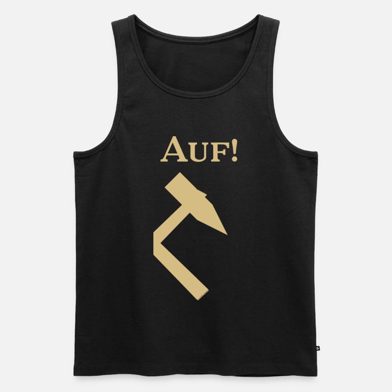 Partnershirt - Glück Auf! - Auf - Männer Premium Bio Tank Top - Schwarz