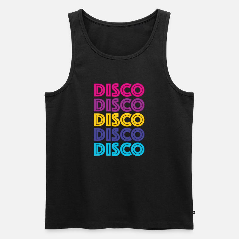 Disco Disco Disco - Männer Premium Bio Tank Top - Schwarz