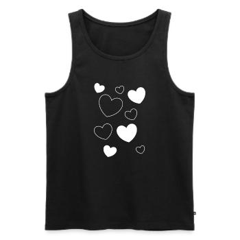 Valentinstag, Valentinstag, Valentinstag - Männer Premium Bio Tank Top - Schwarz - Vorne - AI Model Male 178 light (178cm)