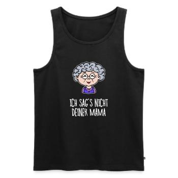 Oma Lustig Statement Großmutter Alte Frau Brille - Männer Premium Bio Tank Top - Schwarz - Vorne - Michal (187cm)
