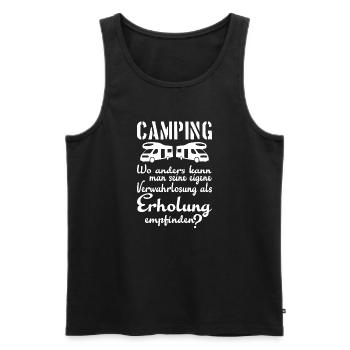 Camping Erholung - Männer Premium Bio Tank Top - Schwarz - Vorne - Michal (187cm)