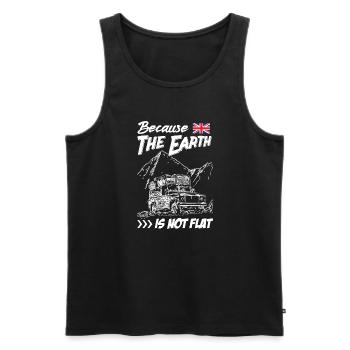 Landy parce que la Terre n’est pas plate - Débardeur bio Premium Homme - noir - Devant - Michal (187cm)