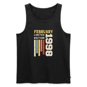 February 1998 - February 1998 Birthday Gift - Men's Premium Organic Tank Top - black - Front - Michal (187cm)